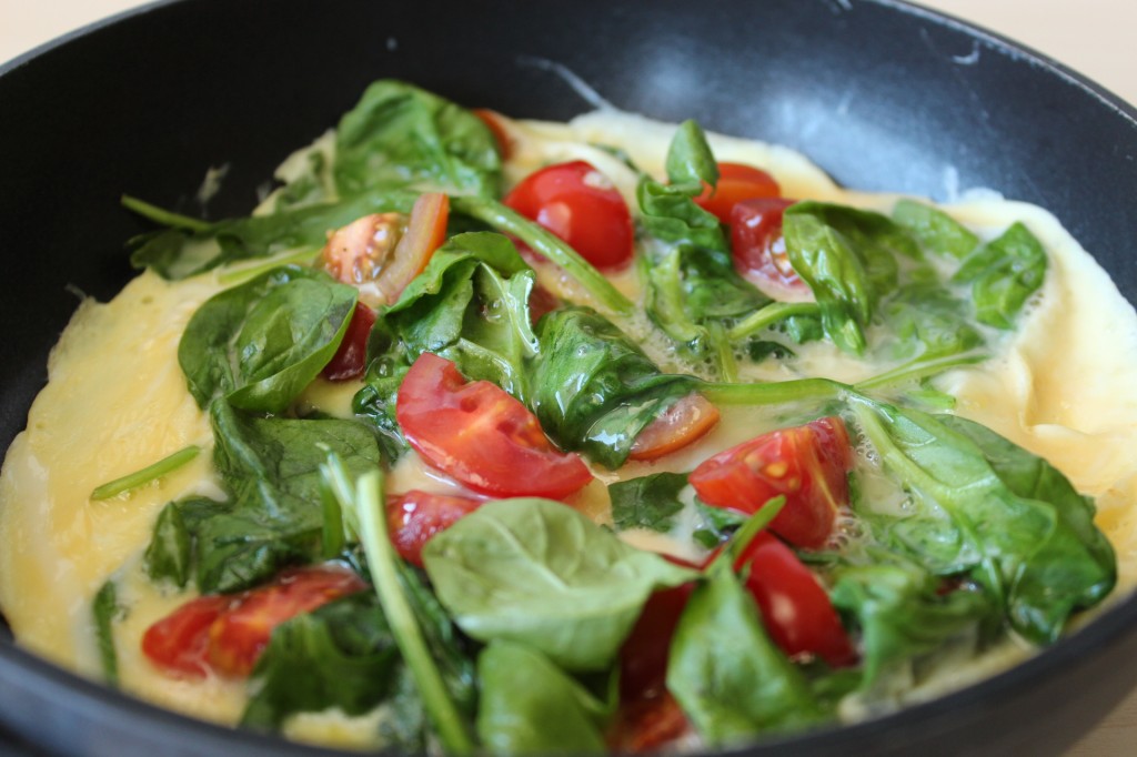 Spinach and Tomato Omelette