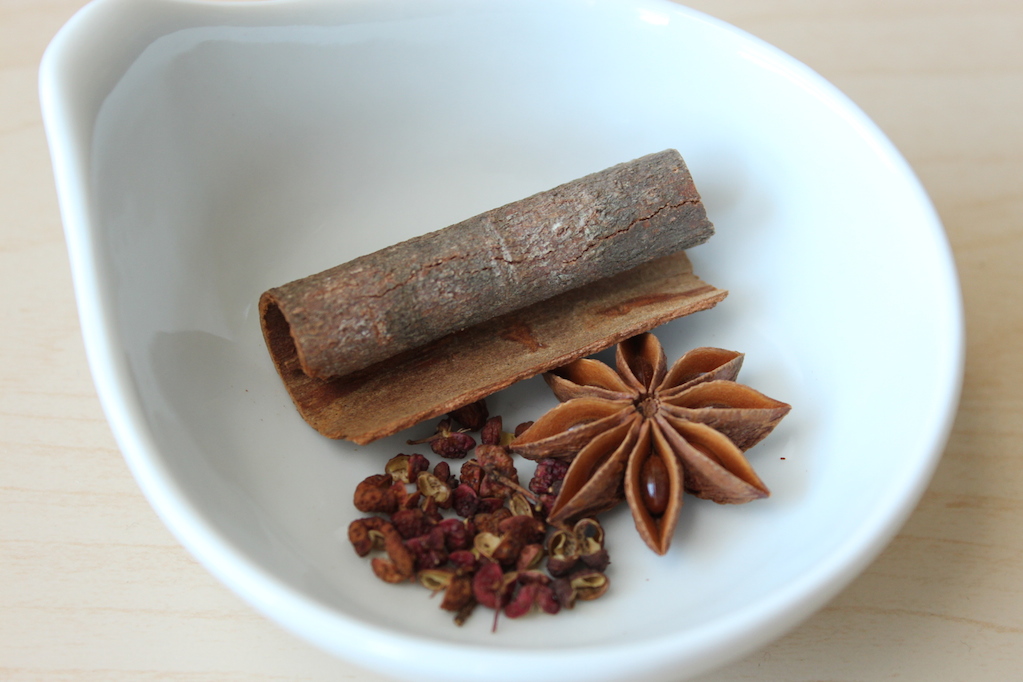 Star Anise, Cinnamon Stick, Sichuan Peppercorns