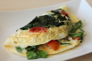 Spinach and Tomato Omelette