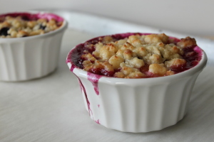 Peach, Blueberry and Coconut Crumble
