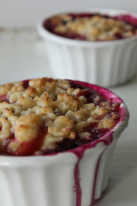 Peach, Blueberry and Coconut Crumble