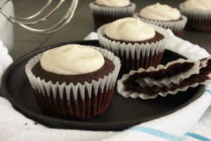 Chocolate Cupcakes with Coconut Cream