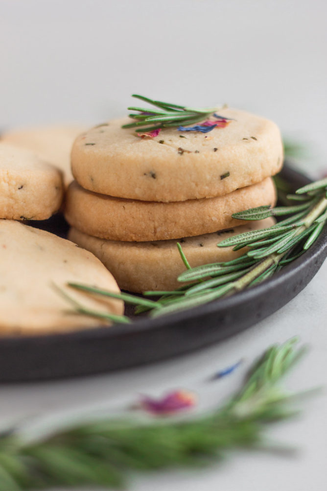 Rosemary Almond Shortbread Cookies Gluten-Free