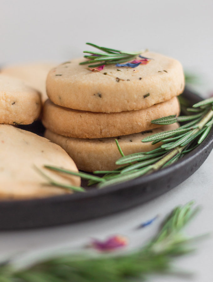 Rosemary Almond Shortbread Cookies Gluten-Free